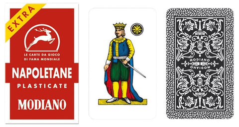 Napoletane 97/25 Modiano Regional Italian Playing Cards. Authentic Italian Deck. - Ella Direct
